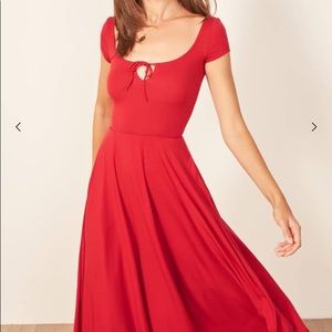 Reformation Krista Dress in Red